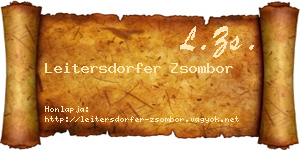 Leitersdorfer Zsombor névjegykártya